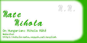 mate mihola business card